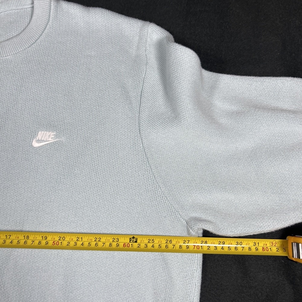 Nike Life Knit Sweater Mens XXL Light Blue Ice Textured Crewneck DQ5176-412 - Picture 3 of 10